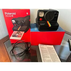 Polaroid Now+ Instant Camera Black Bluetooth w/ Box & Charger Tested